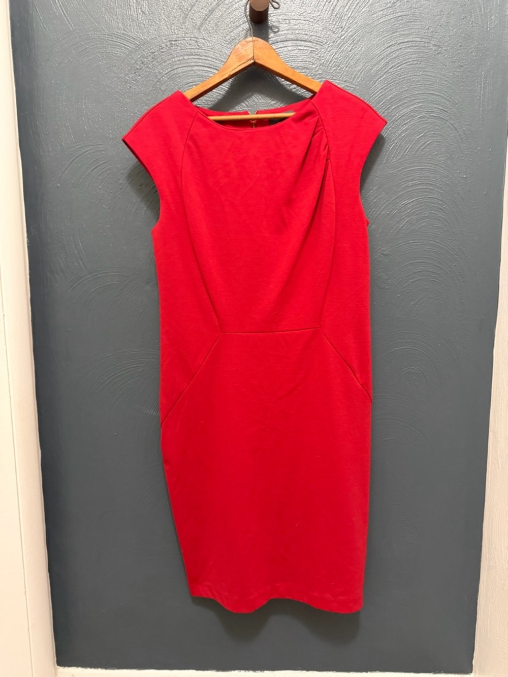 The Limited Bold Red Midi Sheath Dress